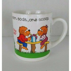 Vintage 1987 The Berenstain Bears Coffee Cup Mug Family Ice Cream Soda